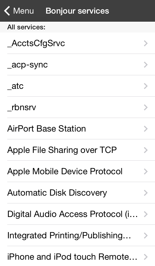 iNet Bonjour Scanner